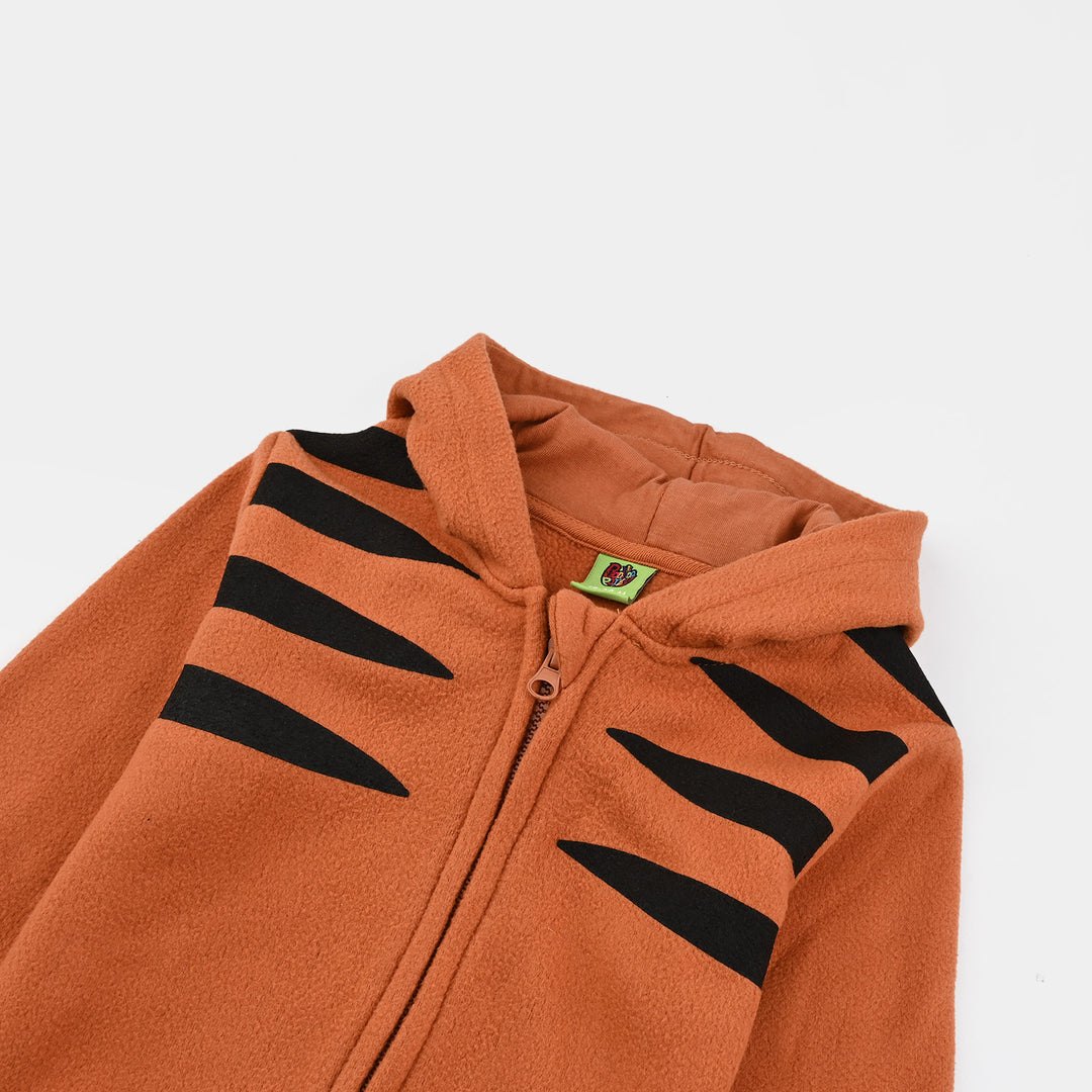 Infant Boys Sherpa Jacket Tiger - Orange