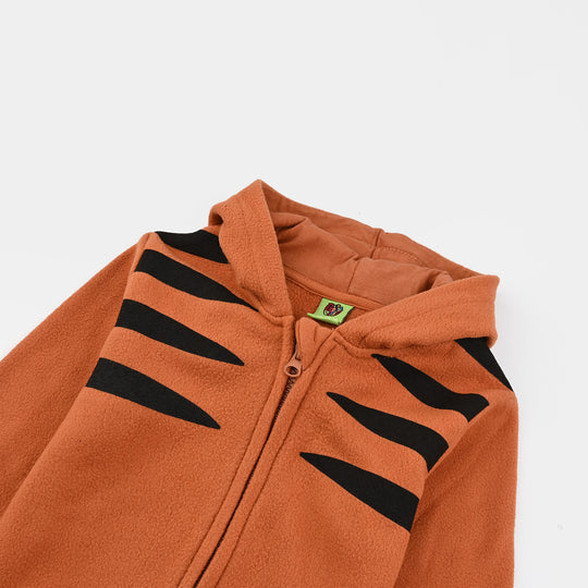 Infant Boys Sherpa Jacket Tiger - Orange