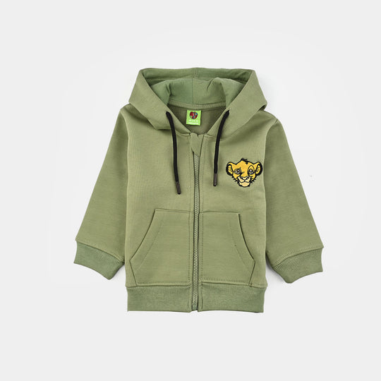 Infant Boys Fleece Jacket Lion-GREEN