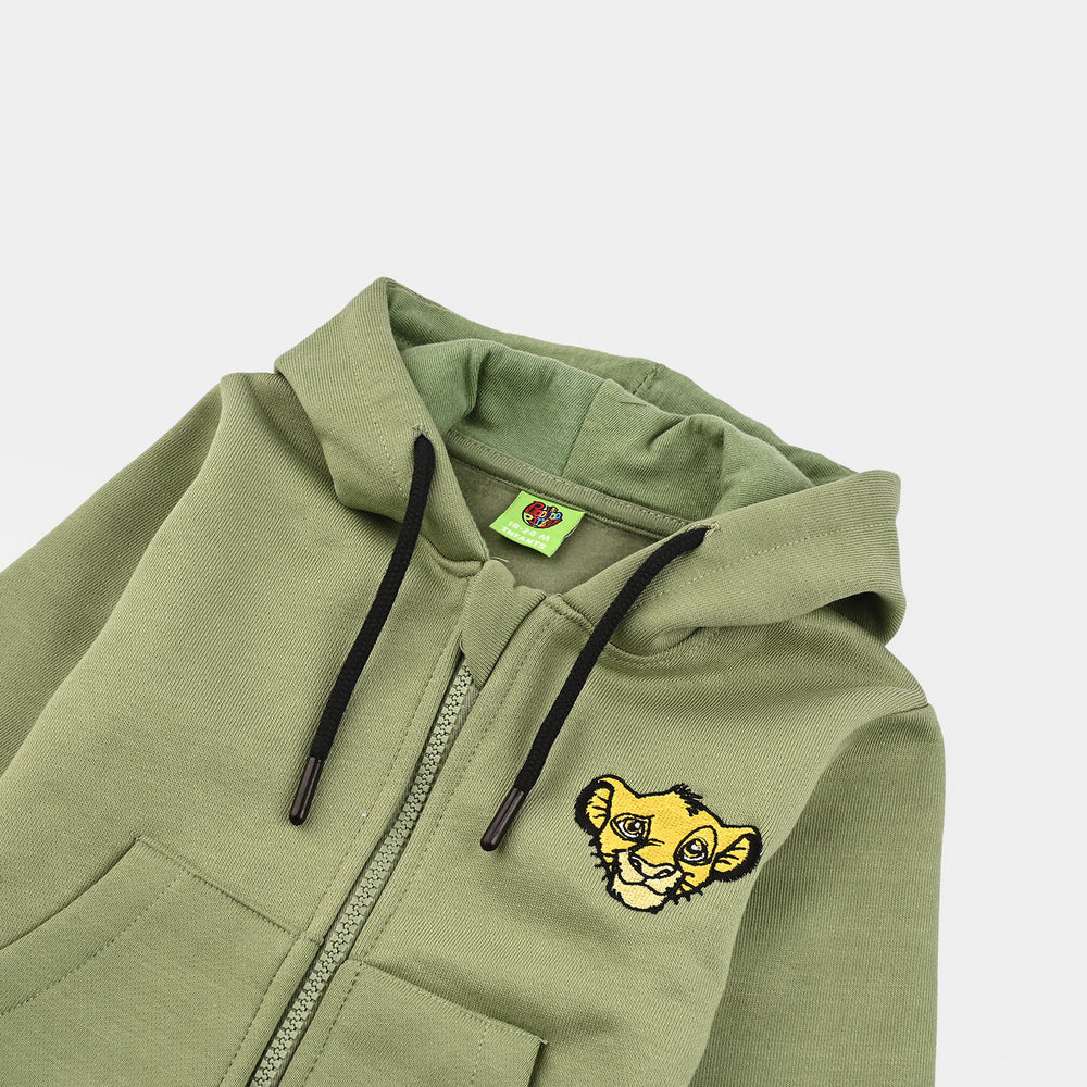 Infant Boys Fleece Jacket Lion-GREEN