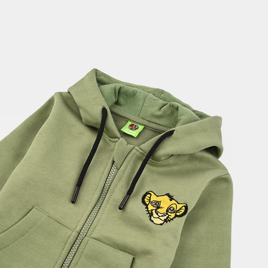 Infant Boys Fleece Jacket Lion-GREEN
