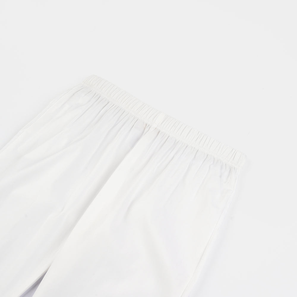 Girls Cotton Casual Pant Basic-White