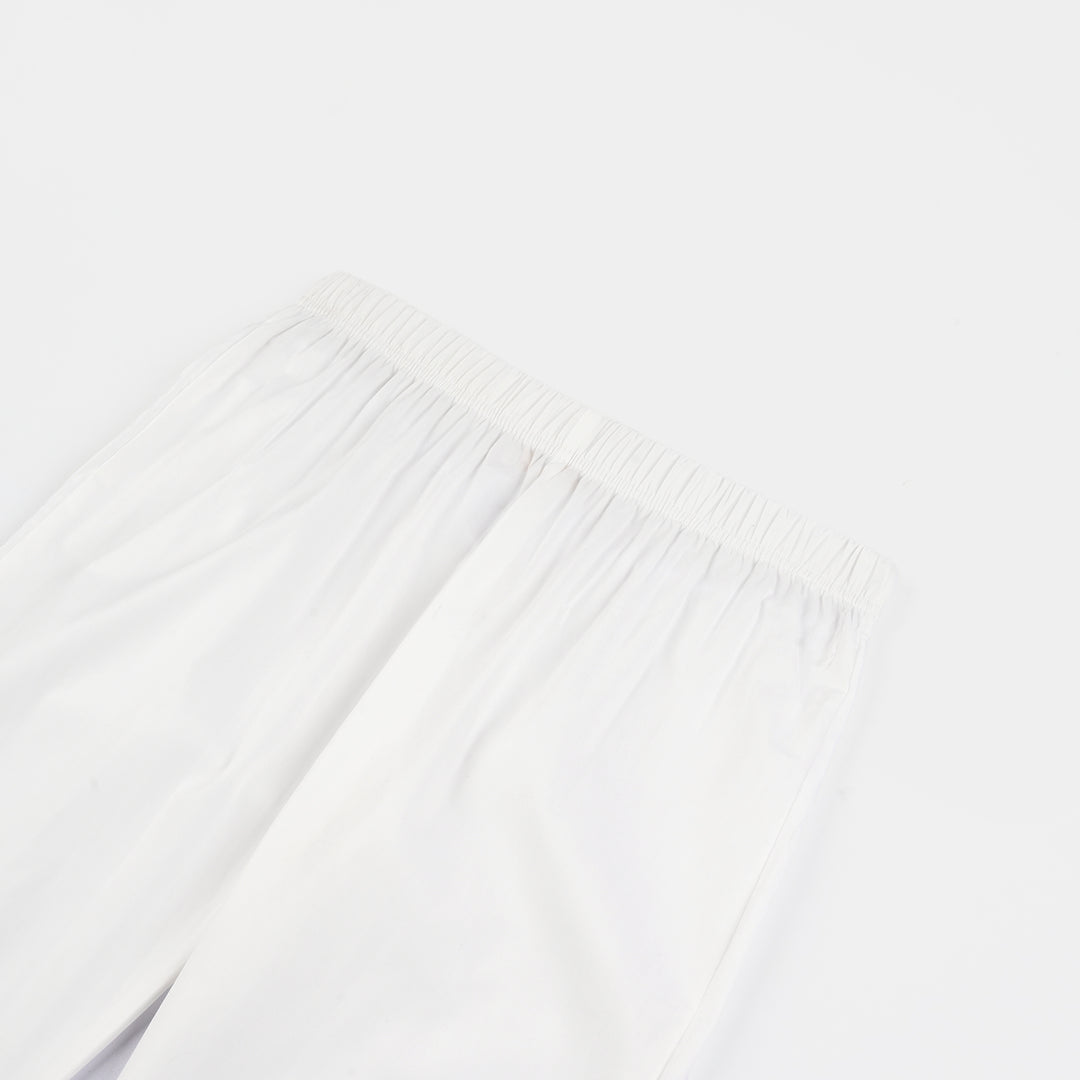 Girls Cotton Casual Pant Basic-White