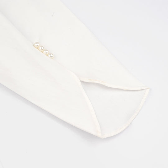 Infant Girls Cotton Tulip Pants - White