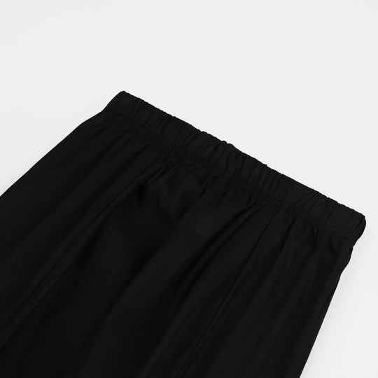 Girls Cotton Tulip Pant -BLACK