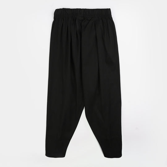 Girls Cotton Tulip Pant -BLACK