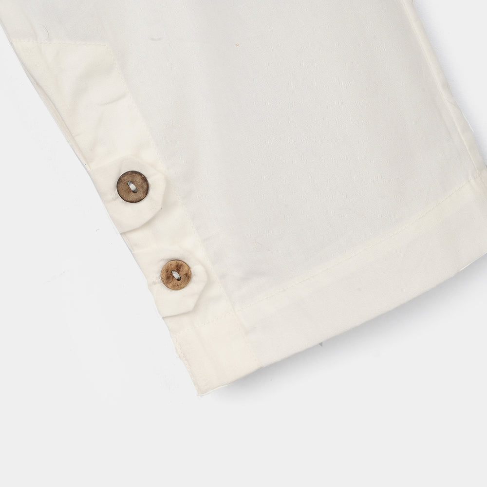 Girls Cotton Pant - White