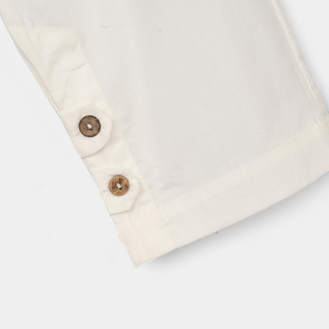 Girls Cotton Pant - White