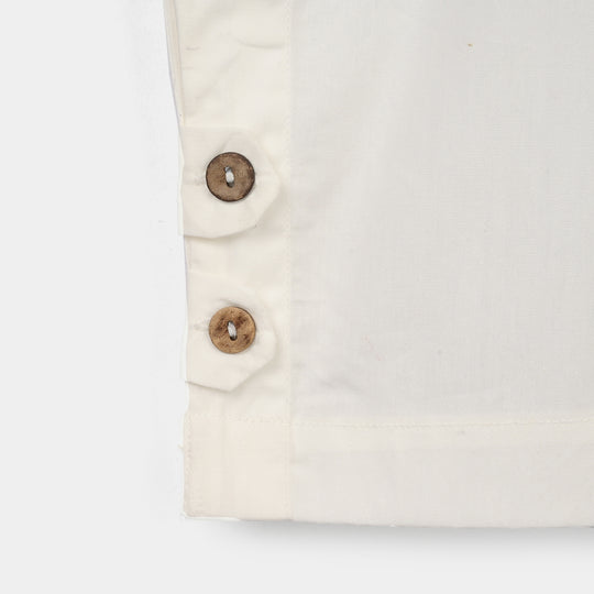 Girls Cotton Pant - White