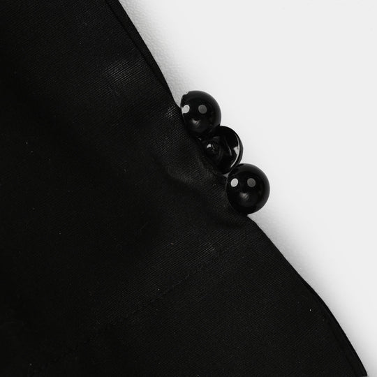 Girls Cotton Culottes Round - Black