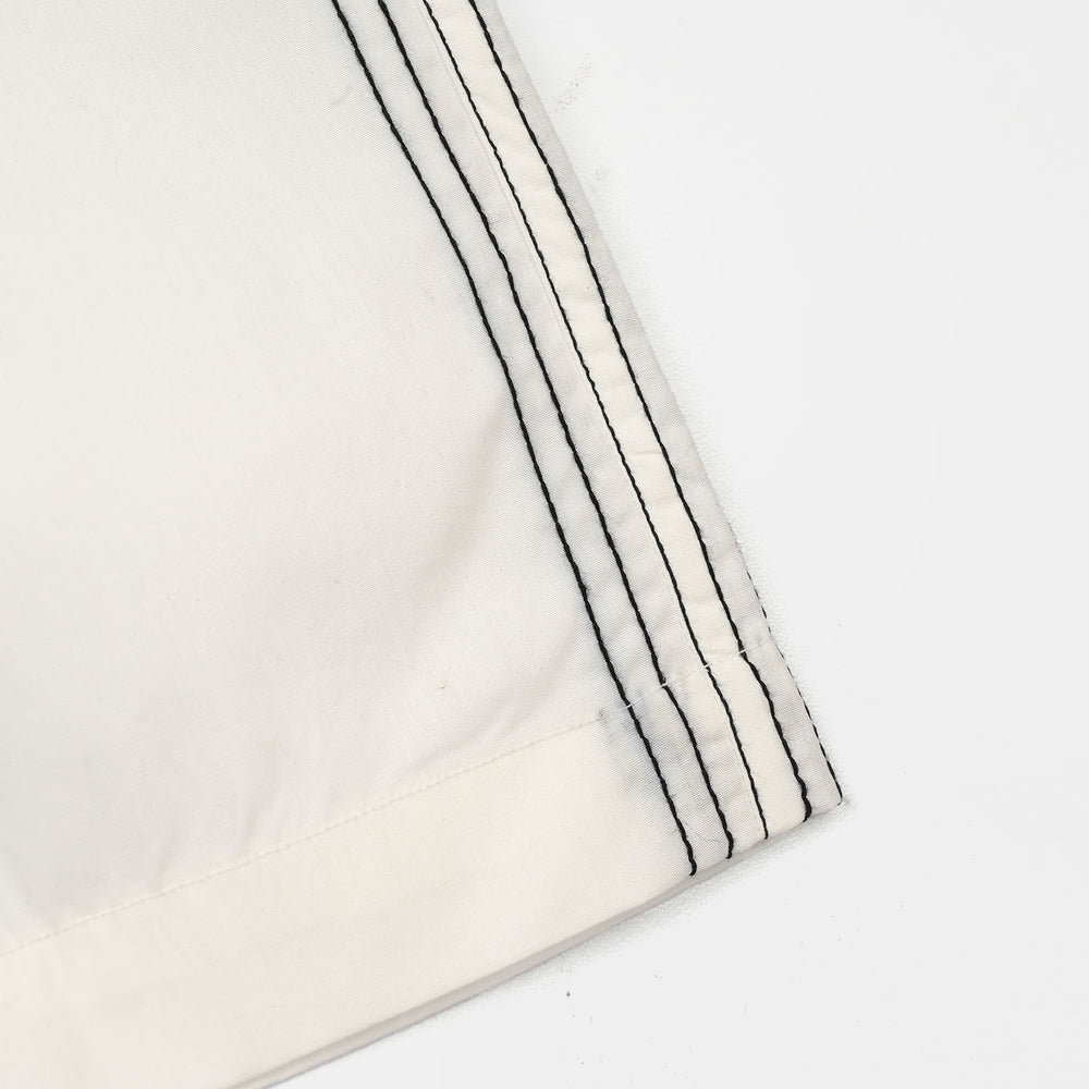 Girls Cotton Pant Stitches - White