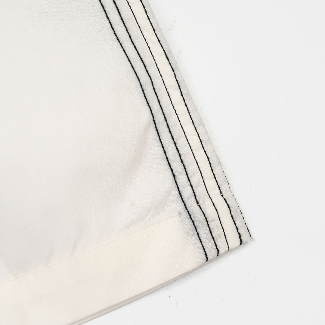 Girls Cotton Pant Stitches - White