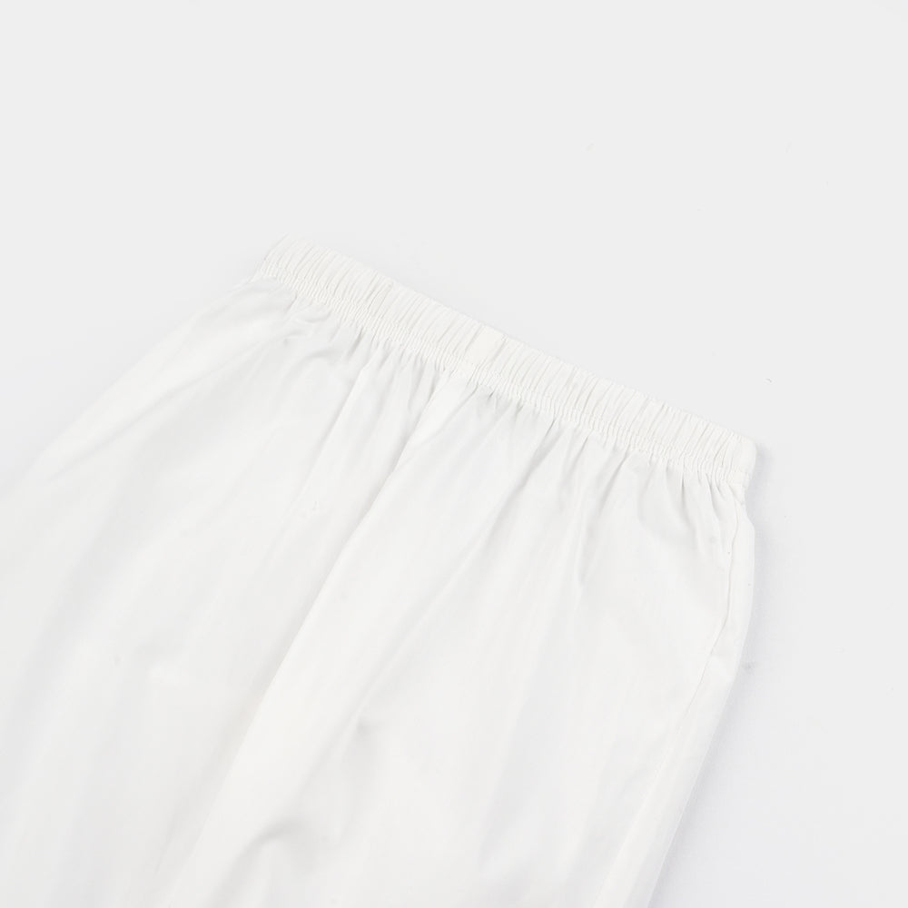 Infant Girls Cotton Casual Pant Basic-White