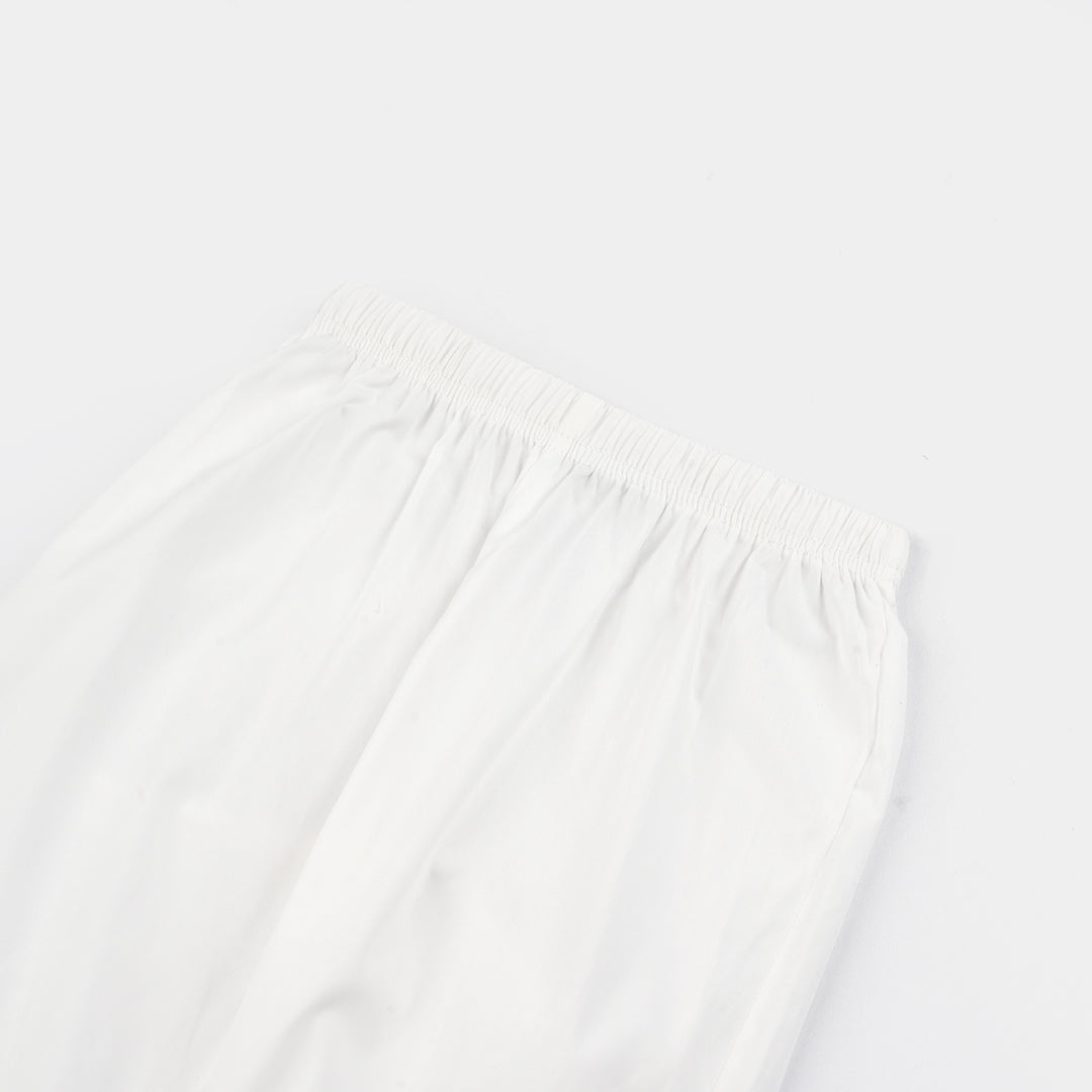 Infant Girls Cotton Casual Pant Basic-White