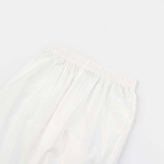 Infant Girls Cotton Casual Pant Basic-White