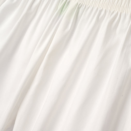 Infant Girls Cotton Pants - White