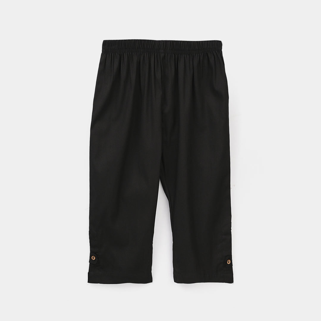 Infant Girls Cotton Pant - Black