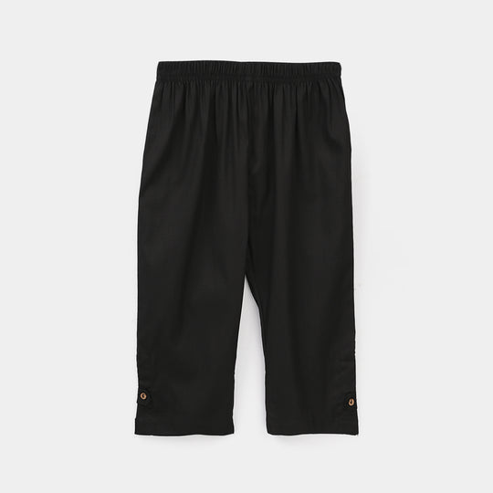 Infant Girls Cotton Pant - Black