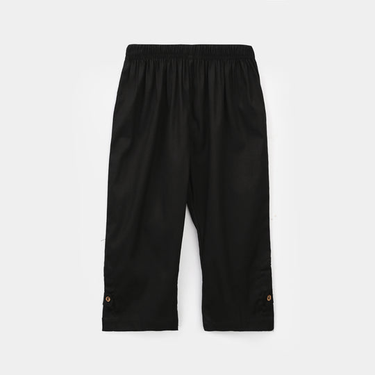 Infant Girls Cotton Pant - Black