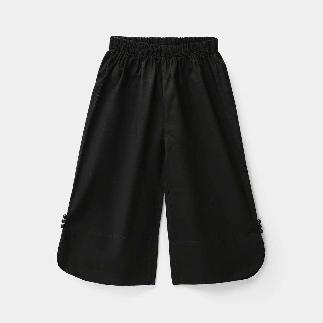 Infant Girls Cotton Culottes Round (Black)