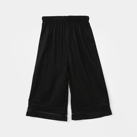 Infant Girls Cotton Culotte Pintex (Black)
