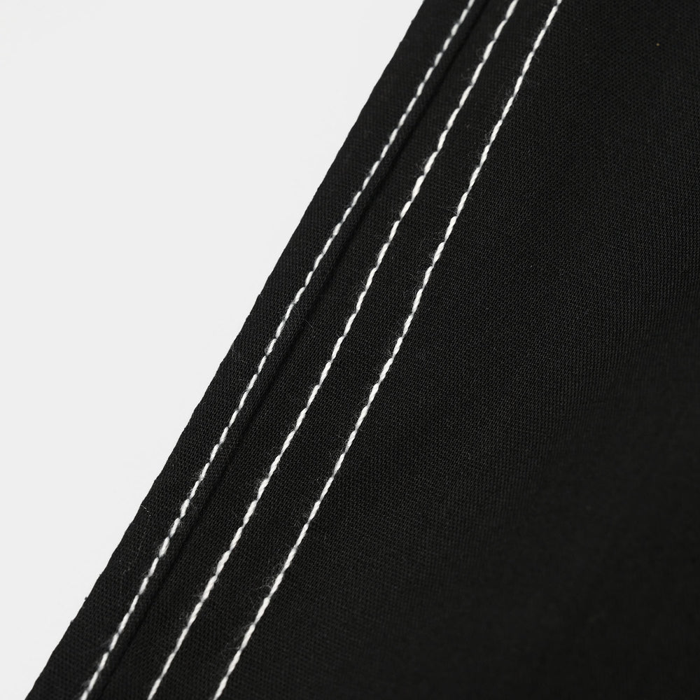Infant Girls Cotton Pant Stitches - Black