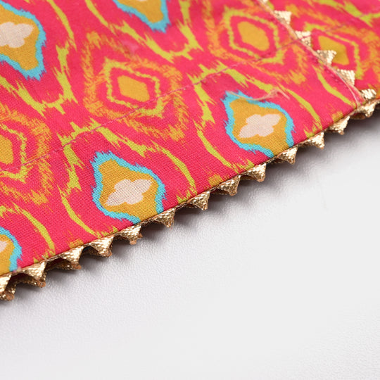 Teens Girls Cotton Printed 3Pcs Pink Koti-Multi