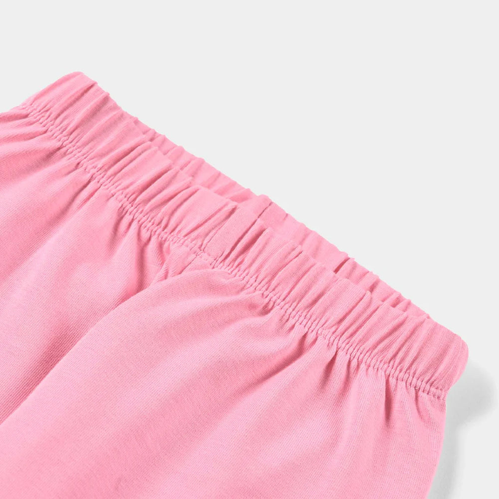 Girls Jersey/Terry Tights-PINK