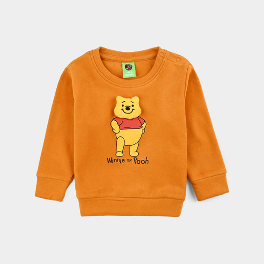 Infant Boys Velour Sweatshirt-ORANGE