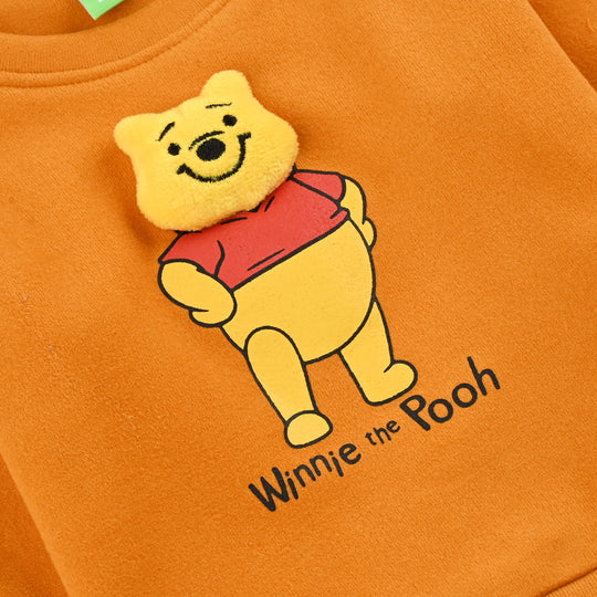 Infant Boys Velour Sweatshirt-ORANGE