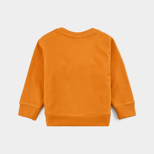 Infant Boys Velour Sweatshirt-ORANGE