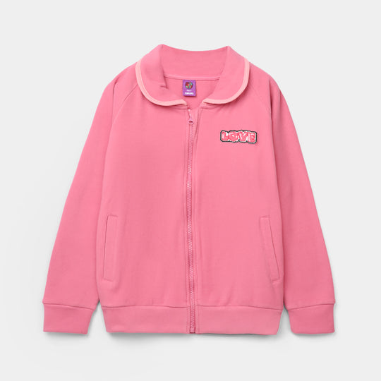Girls Velour Jacket Love-Pink
