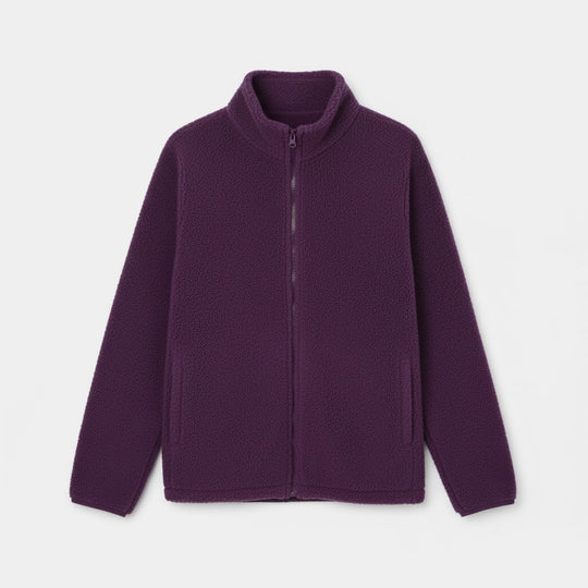 Girls Sherpa Jacket-Purple