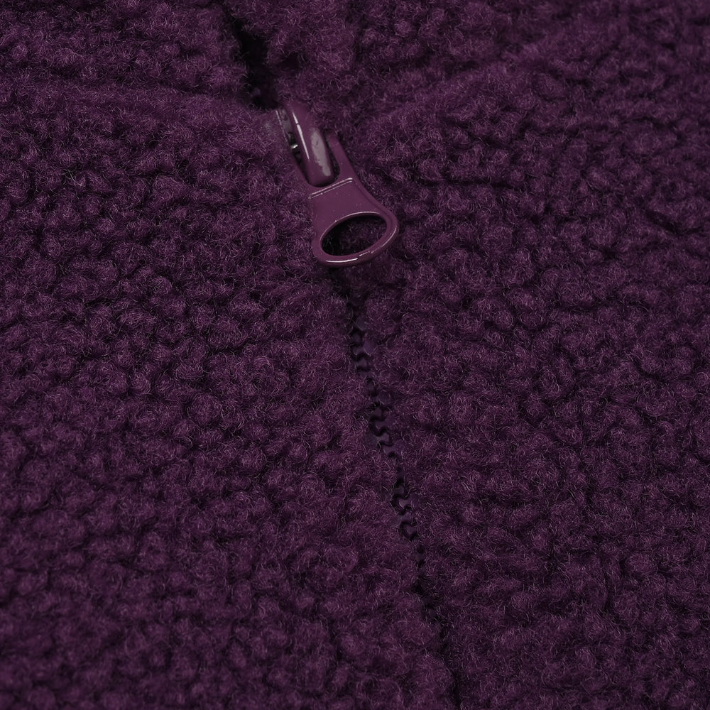 Girls Sherpa Jacket-Purple