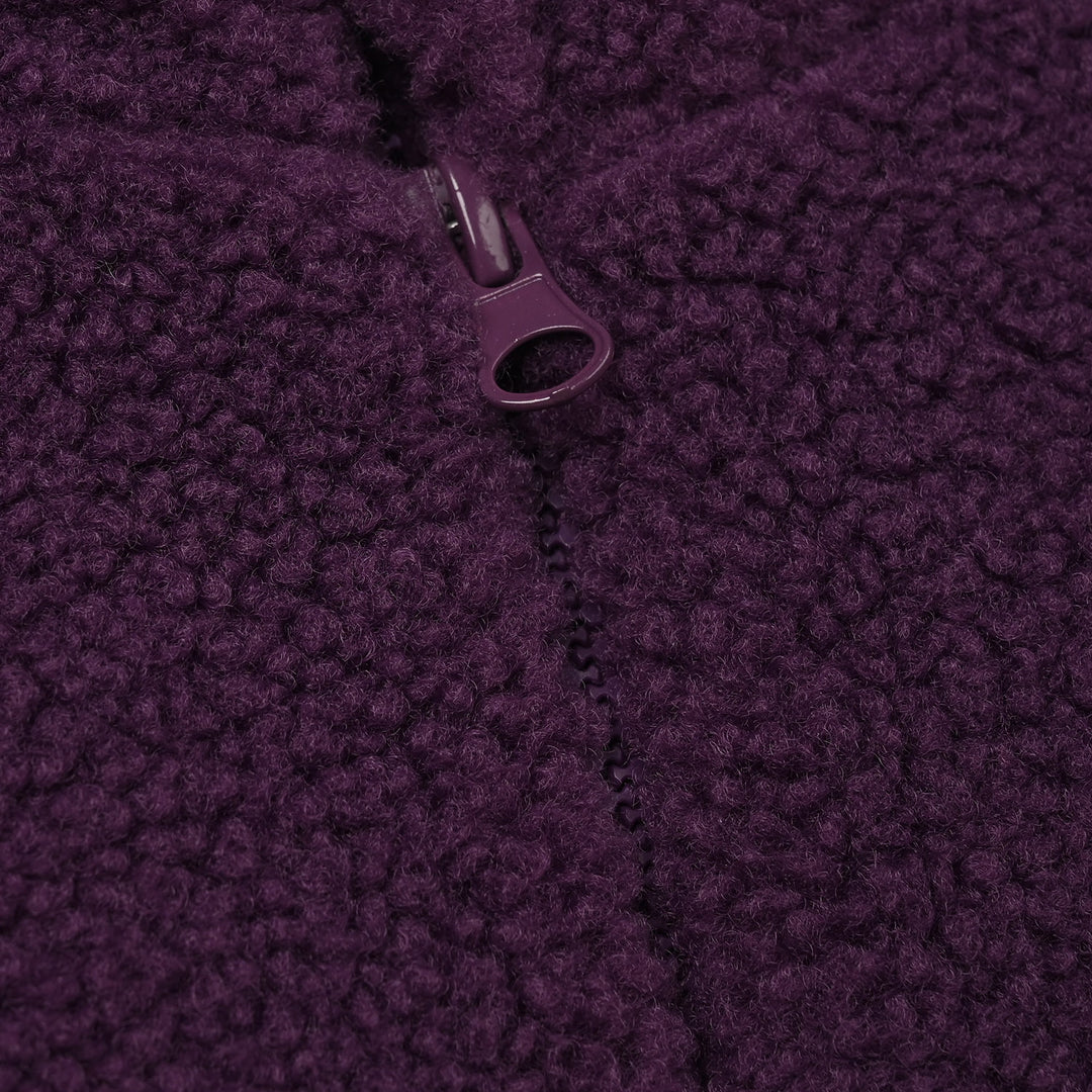 Girls Sherpa Jacket-Purple