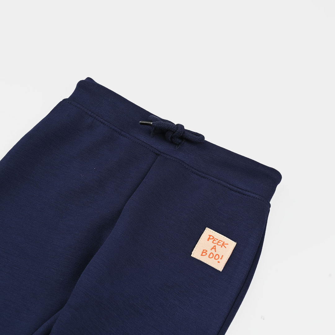 Infant Boys Cotton Interlock Pajama Peek A Boo-BLUE