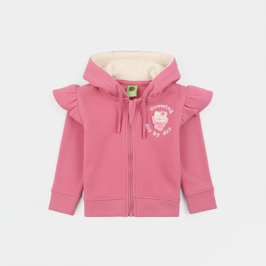 Infant Girls Velour Jacket Growing-Pink