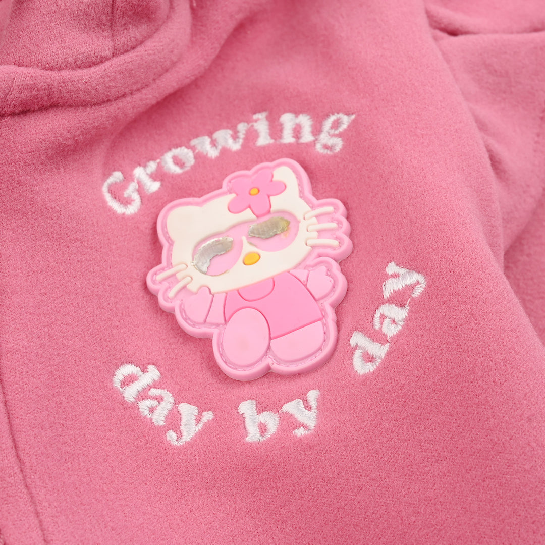 Infant Girls Velour Jacket Growing-Pink
