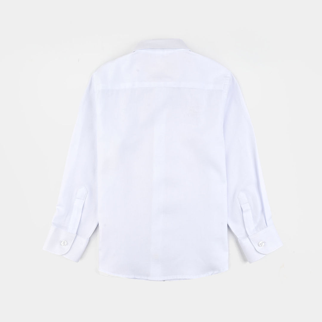 Boys Dobby Formal Shirt - White