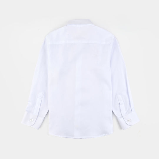 Boys Dobby Formal Shirt - White