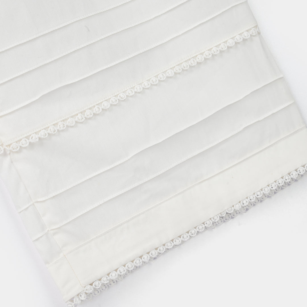 Girls Cotton Culotte Laces (White)