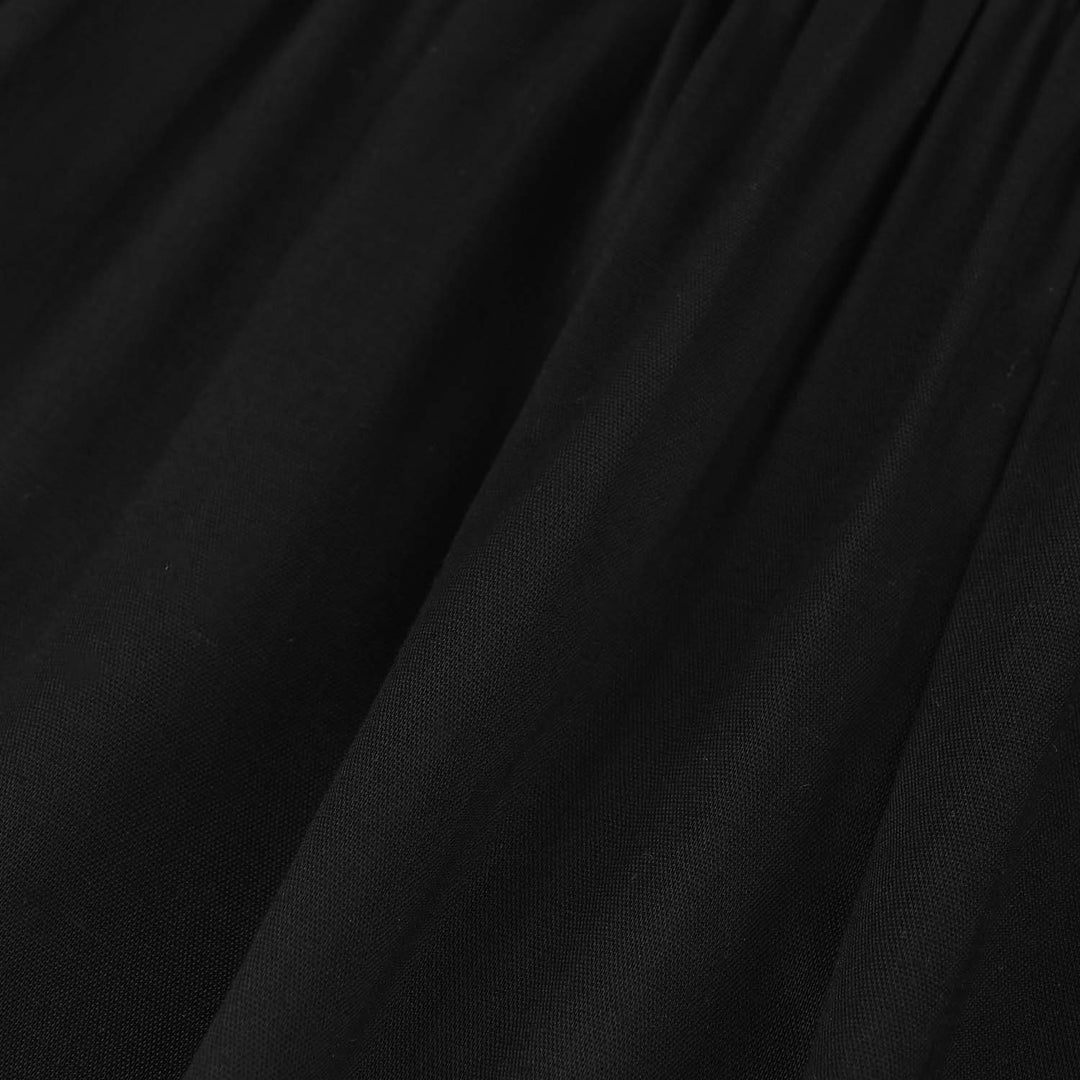 Girls Cotton Cullote Laces (Black)-BLACK