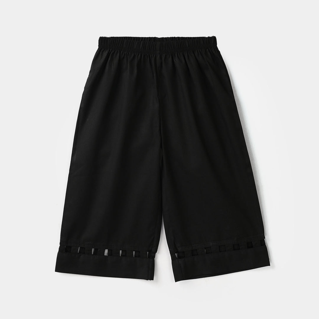 Infant Girls Cotton Culottes Pant Box - Black