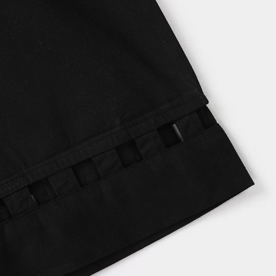 Infant Girls Cotton Culottes Pant Box - Black