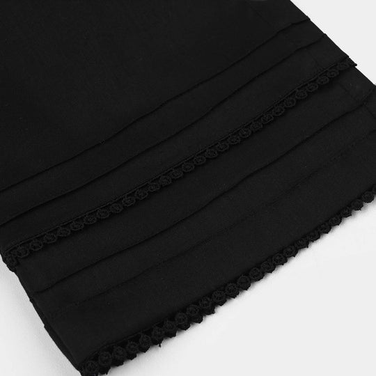 Infant Girls Cotton Culottes (Laces) - Black