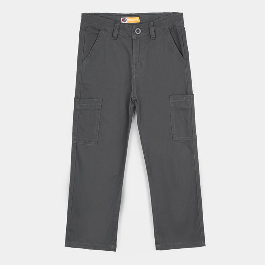 Boys Cotton Twill Pant Adventure Begins-Dark Grey