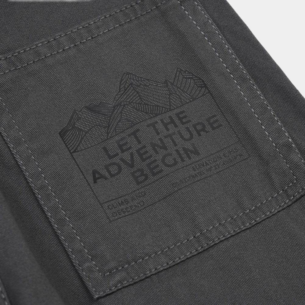 Boys Cotton Twill Pant Adventure Begins-Dark Grey