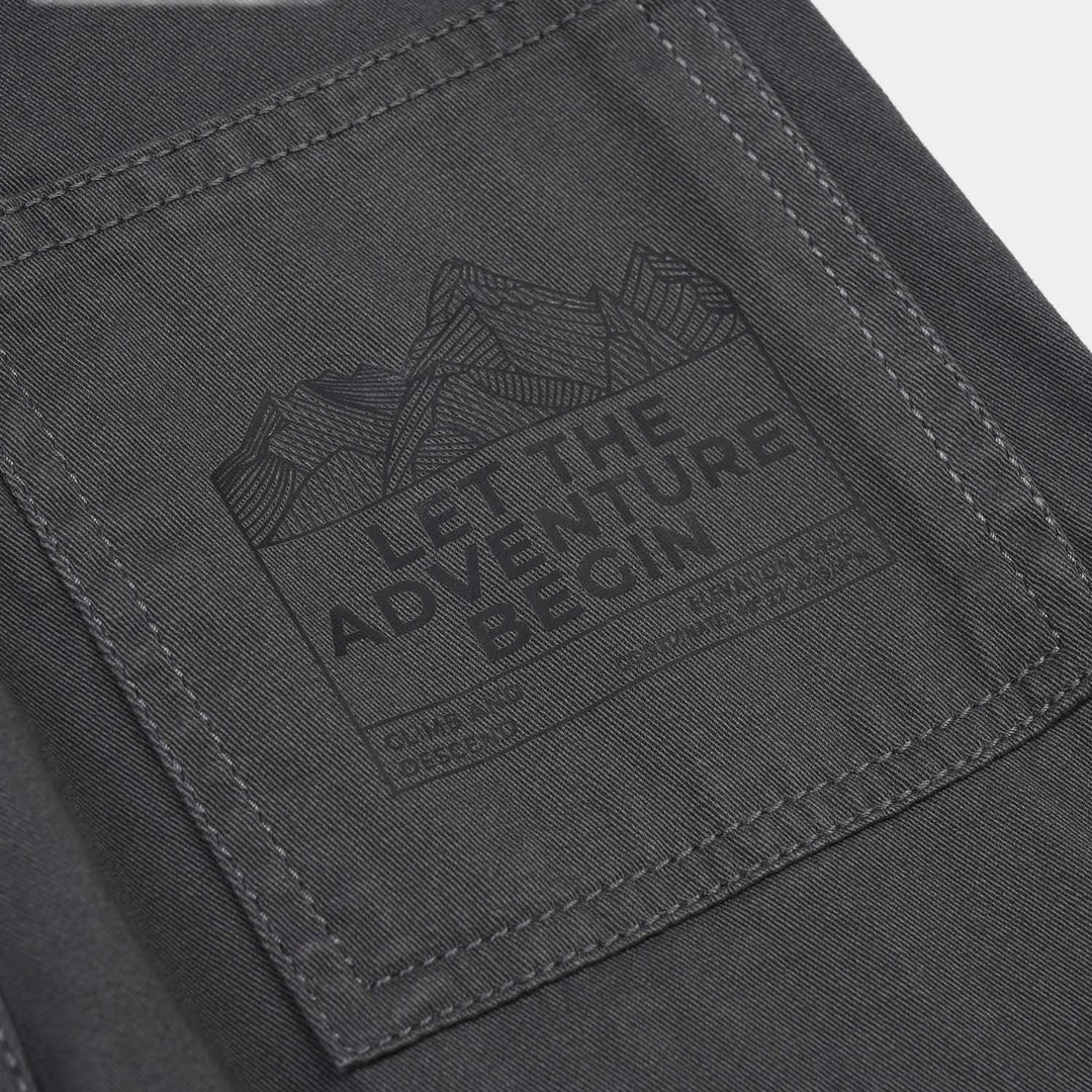 Boys Cotton Twill Pant Adventure Begins-Dark Grey