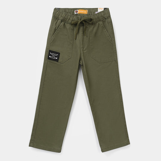 Boys Twill Pant Golf - Green