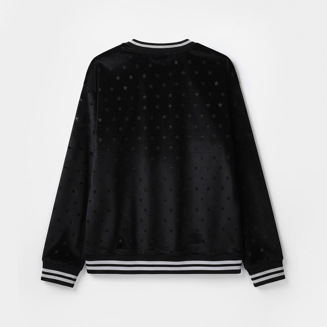 Girls Velour Sweatshirt - Black
